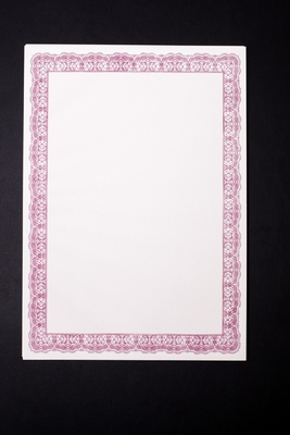 Hot Stamping Printable Parchment Paper , Chinese Red Certificate Inner Paper