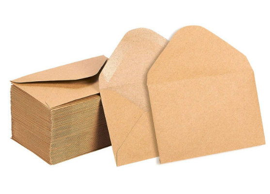 Mini Brown Invitation Envelopes / Greeting Card Envelopes Kraft 130gsm Material Made