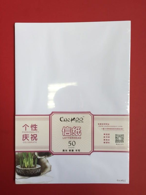 a4 white color letterhead stationery paper with art potted design letterhead stationery paper