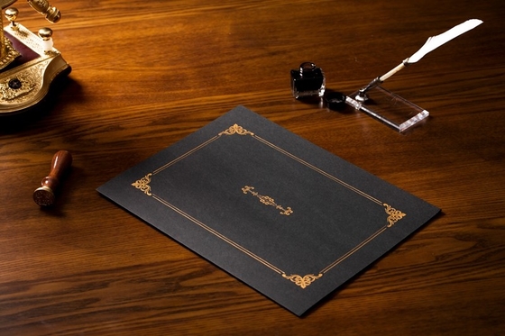 Professional Hardcover Certificate Holders , Classic Black Custom Certificate Jackets