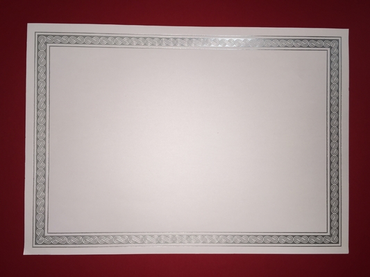 48 Packs Blank Certificate Paper Parchment Material With Stamping Silver Foil