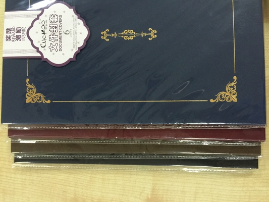 Horizontal / Vertical Padded Certificate Holder , Dark Blue Certificate Paper Holder