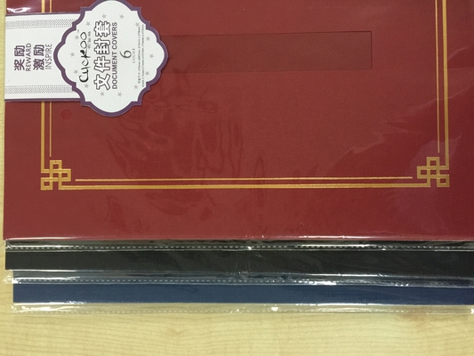 230g Specialty Paper Padded Certificate Holder Custom Made With Gold Foil