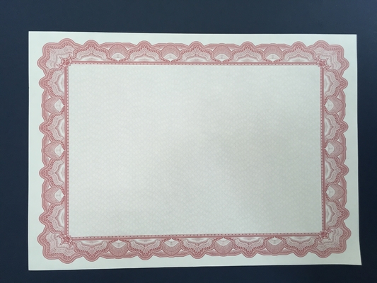 Parchment Material Blank Certificate Paper A4 Size CE / SGS Approval