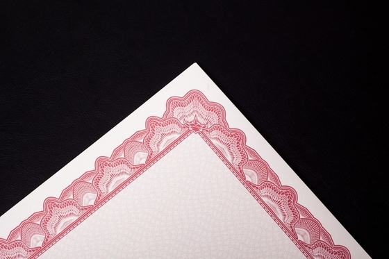 95g Specialty Paper Blank Award Certificate Printable In Chinese Red Color