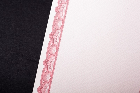 95g Specialty Paper Blank Award Certificate Printable In Chinese Red Color