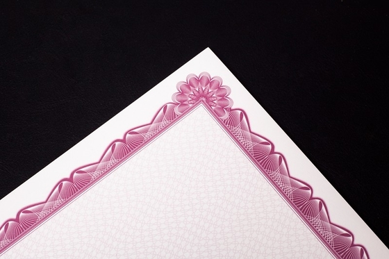 Red Color Border Parchment Paper Sheets 210x297mm Certificates Use