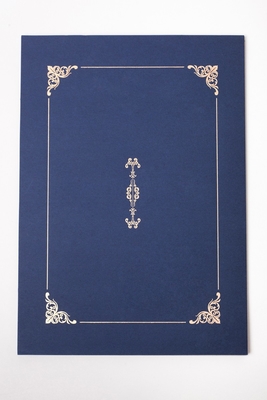 Gold Foil Embossed Certificate Holders , Parchment Paper Padded Certificate Folder