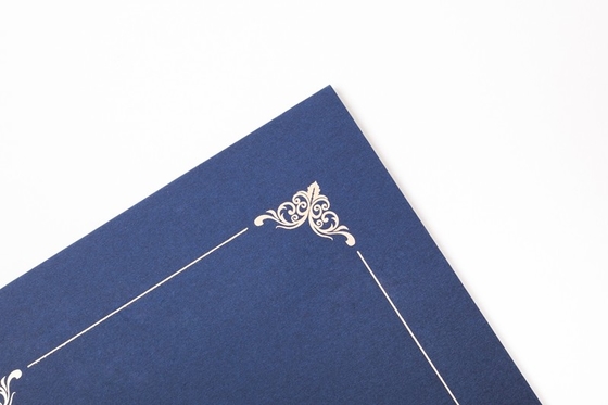 Gold Foil Embossed Certificate Holders , Parchment Paper Padded Certificate Folder