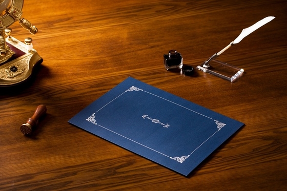 Silver Hot Stamping Certificate Paper Holder Horizontal / Vertical Version Available