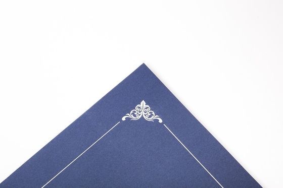 Silver Hot Stamping Certificate Paper Holder Horizontal / Vertical Version Available
