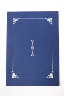 Silver Hot Stamping Certificate Paper Holder Horizontal / Vertical Version Available