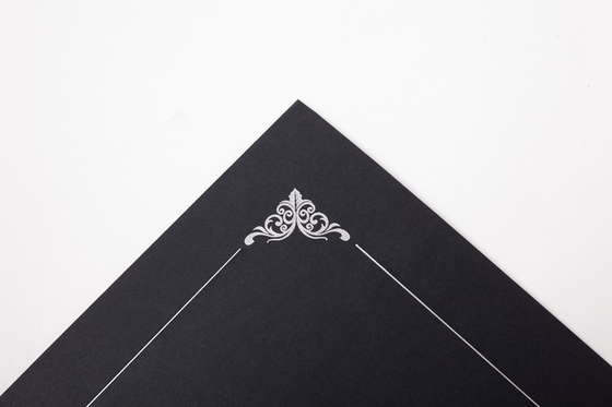 Silver Hot Stamping Award Certificate Holders Parchment Material Black Color Available