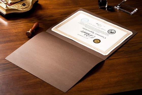 Parchment Paper Folder For Keeping Certificates OEM / ODM Services Supported