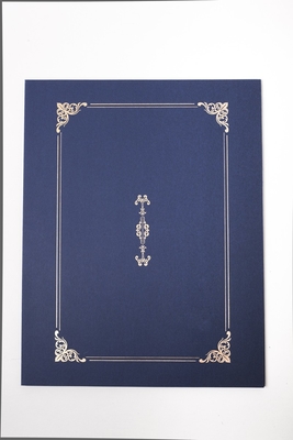 Hot Stamping Rally Blue Document And Certificate Holder CE / SGS Approved