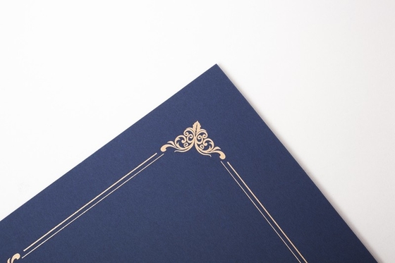 Hot Stamping Rally Blue Document And Certificate Holder CE / SGS Approved