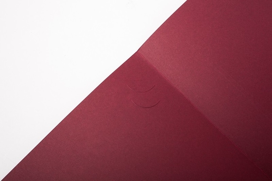 Chinese Red Certificate Paper Holder , Hot Stamping Padded Certificate Covers