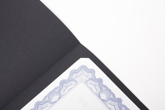 Professional Hardcover Certificate Holders , Classic Black Custom Certificate Jackets