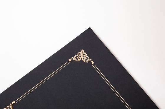 Professional Hardcover Certificate Holders , Classic Black Custom Certificate Jackets