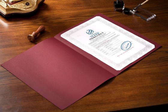 Chinese Red Certificate Paper Holder 318x247mm Custom Service Supported