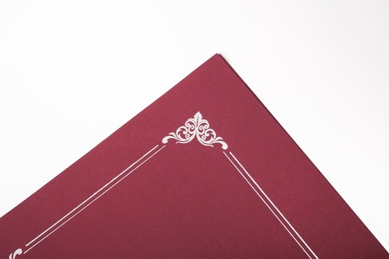 Chinese Red Certificate Paper Holder 318x247mm Custom Service Supported