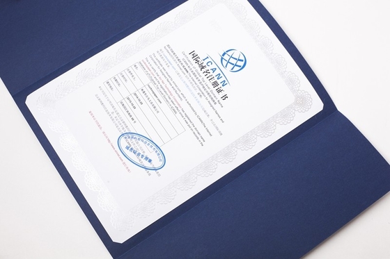 234x319mm Rally Blue Certificate Paper Holder Professional Hot Stamping Type