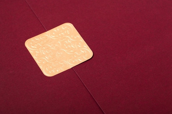 Hot Stamping Padded Certificate Holder Chinese Red Color In 234x319mm Size