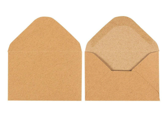 Mini Brown Invitation Envelopes / Greeting Card Envelopes Kraft 130gsm Material Made