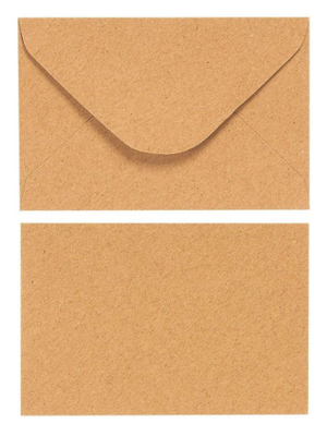 Mini Brown Invitation Envelopes / Greeting Card Envelopes Kraft 130gsm Material Made