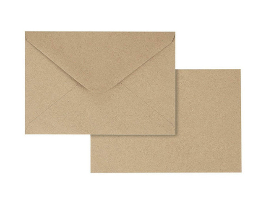 4.6x6.3 Inches Craft Paper Envelopes Contour Flap Style For Wedding / Graduation