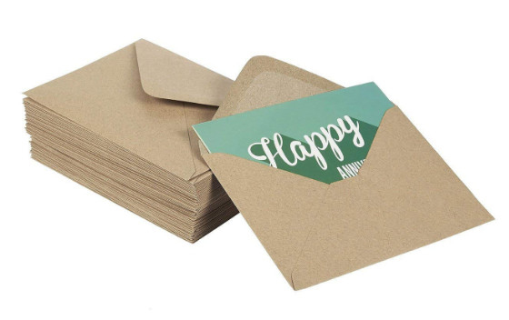 4.6x6.3 Inches Craft Paper Envelopes Contour Flap Style For Wedding / Graduation