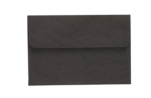 50 Packs Craft Paper Envelopes Wedding Invitation Use With Black Outside & Gold Inside