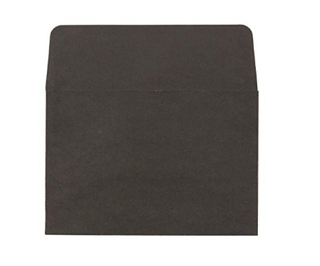 50 Packs Craft Paper Envelopes Wedding Invitation Use With Black Outside & Gold Inside