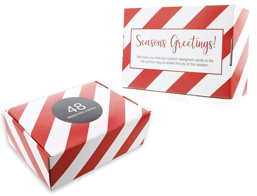 Winter Holiday Greeting Cards , Retro Modern Design Merry Christmas Card