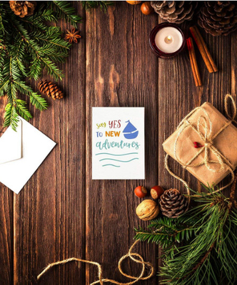 6 Types Unique Holiday Cards / Inspiring Motivational Cards With Envelopes