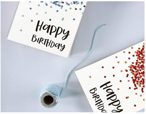 Paper Holiday Greeting Cards , Confetti Design Birthday Greeting Cards