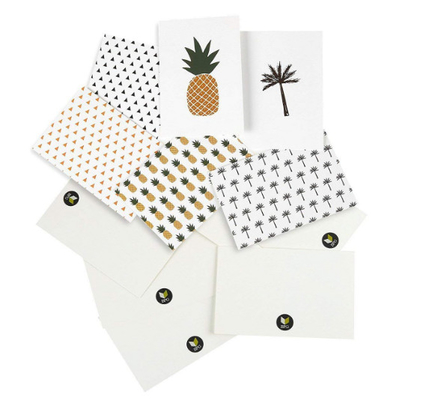 4x6 Inch Holiday Greeting Cards Pineapple / Palm Tree / Triangle Pattern Available