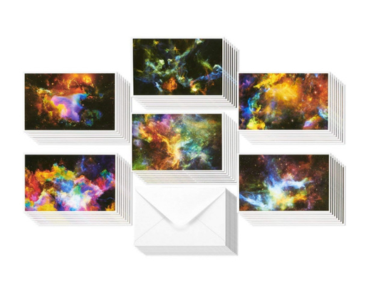 Multicolored 4x6'' Happy Holidays Card Cosmic Designs Envelopes Included