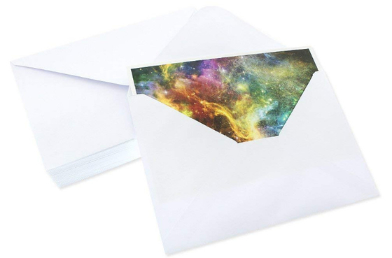 Multicolored 4x6'' Happy Holidays Card Cosmic Designs Envelopes Included
