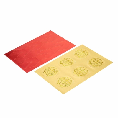 Hot Stamping Gold Foil Seals , Easy Application Gold Embossed Stickers