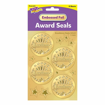 2" Diameter Gold Foil Seals , Professional Gold Seal Stickers For Certificates