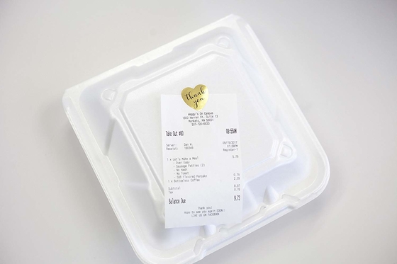Gold Heart Shape Non Adhesive Stickers , Thank You Foil Sticker Labels