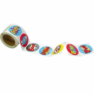 Superhero Perforated Adhesive Labels 200pcs Halloween Party / School Use