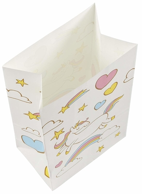 36 Packs Kraft Gift Bags / Kraft Paper Bags 5.2x8.7x3.3 Inches For Unicorn Party