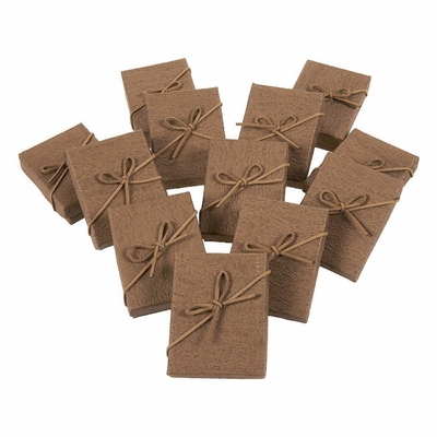3.6 X 1 X 2.7 Inches Small Cardboard Gift Boxes Brown Color With Lids