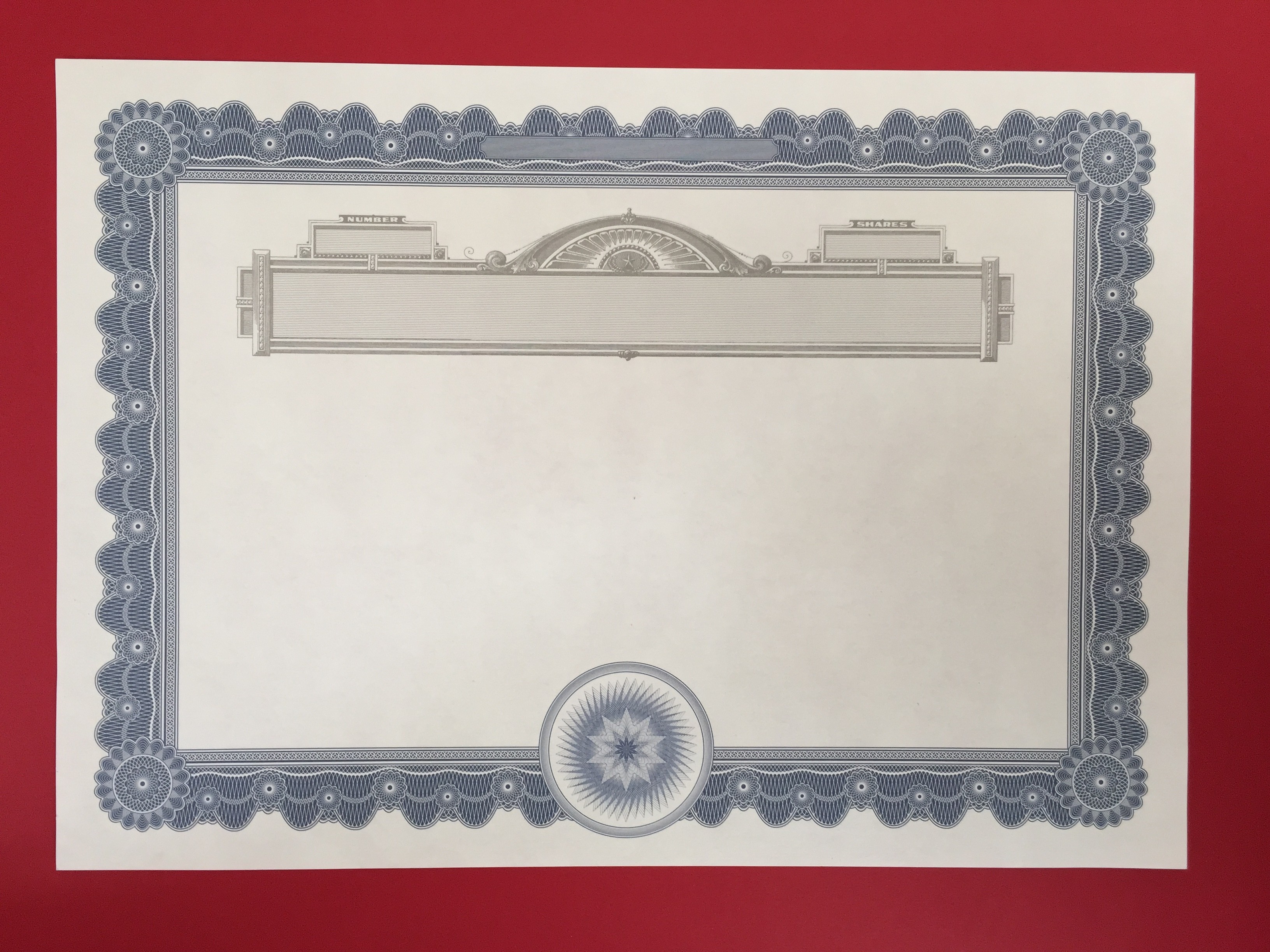 95g Specialty Paper Blank Certificate Custom Printable In 210x297mm Size