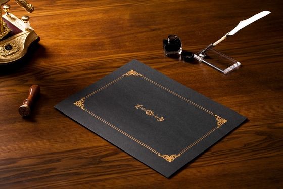 Professional Hardcover Certificate Holders , Classic Black Custom Certificate Jackets