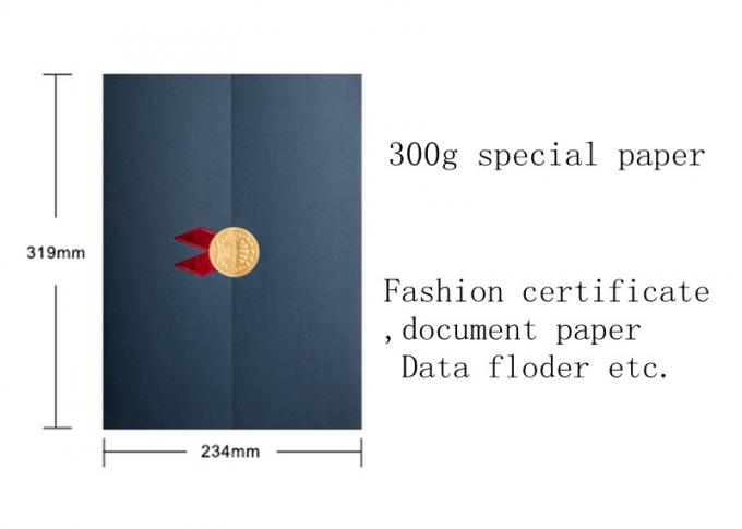 Custom Printed Certificate Paper Holder / Award Certificate Jackets In